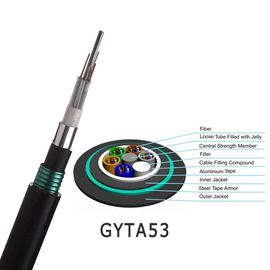 Quality  96core GYTA53 Loose Tube Stranding Direct Burial Double Armored Outdoor Fiber Optic Cable factory
