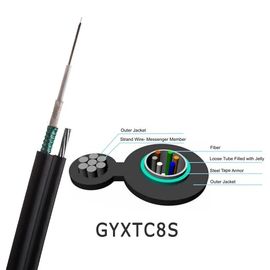 Quality  GYXTC8S Self - Support Outdoor Armoured Fiber Optic Cable 12 Core Figure 8 Type for Duct or Aerial factory