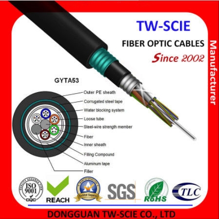 6 core armored fiber optic cable Single Mode G652D fiber for duct and ...