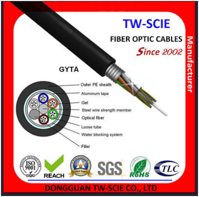 24 Core Single Mode And Multimode Armored Fiber Optic Cable For Duct ...