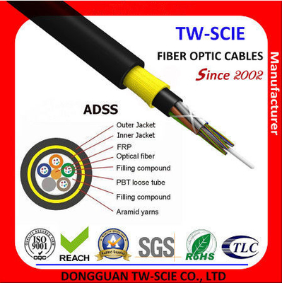 Flexible Aerial Strand Fiber Optic Cable Loose Tube With Non - Metallic Strengthen Member