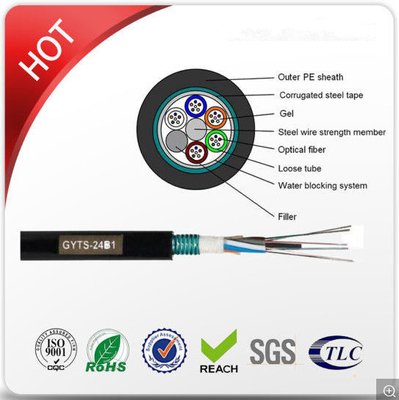 96 cores GYTS PE Jacket Stranded Outdoor Fiber Optic Cable  for Aerial and Duct