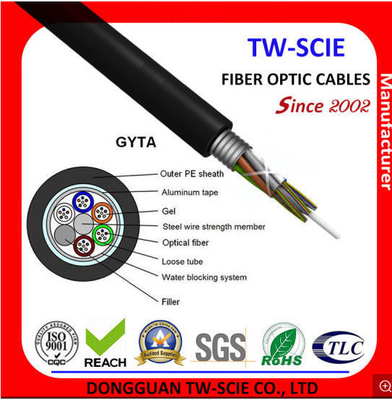 Outdoor PE Sheath Loose Tube Fiber Optic Cable G652D Aluminum Tape Armor Design OEM fiber cable suppliers