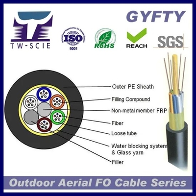 GYFTY-FS Multi Core Outdoor Aerial Glass Yarn Armored Fiber Optic Ethernet Cable