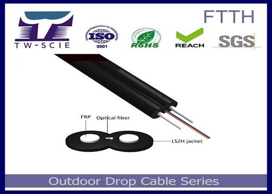 LSZH Sheath Indoor Fiber Optic Cable Kevlar Yarn Material Strength Member-FTTH Cable