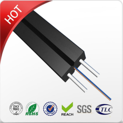 Black / White Jacket With Steel Wire FRP Strengthen Fiber Optic Ethernet Cable For Home Network
