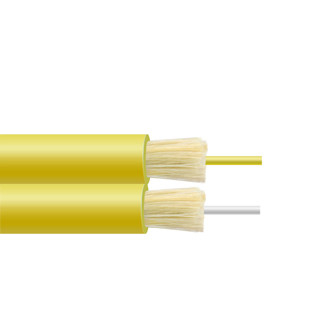 High Density Zip-Cord Duplex Fiber Optic Patch Cable with Zipped-Paired Fibers for Flexible Indoor/Outdoor Applications