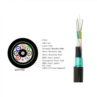 GYTY53 Double Sheath Steel Tape Armor Direct-Burial/ Duct/ Aerial Armored Fiber Optical Cable Fiber Optic Cables