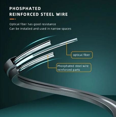 2 Cores Single-Mode With 2 Parallel FRP FTTH GJXH Drop Fiber Optical Cable