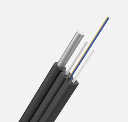 Self-Supporting FTTH Drop Cable 1 Core To 4 Cores Indoor Outdoor Overhead Optical Fiber Cable