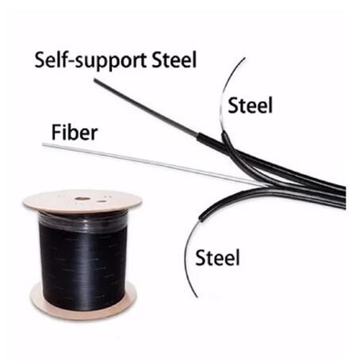 FIBER OPTIC 4 CORE 2km FTTH DROP CABLE SINGLE MODE FIBER OPTIC CABLE