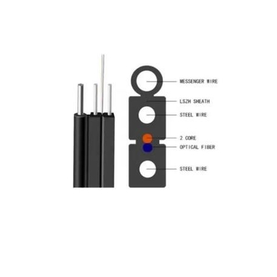Steel Wire Outdoor 1core 2cores 4cores Self Supporting G657a1 G657a2 9/125 FTTH Drop Cable