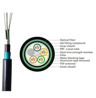 Direct Burial 24 Core Fiber Optical Cable 1km Price Direct Burial Fiber Optic Cable