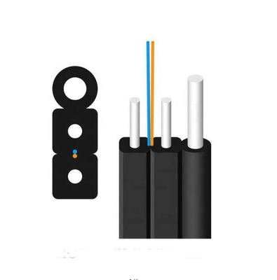 FTTH Drop Cable Wires 1 Core 2 Core Steel LSZH Fiber Optic Cable For Indoor And Outdoor