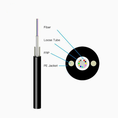Outdoor Armored Singlemode Fiber Optic Cable With G652D Fiber HDPE Jacket GYXTW