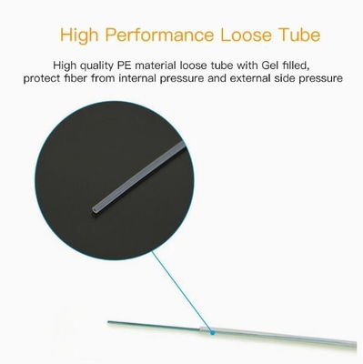 Outdoor Armored Singlemode Fiber Optic Cable With G652D Fiber HDPE Jacket GYXTW