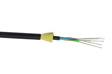 12 cores ADSS optical  fiber cable  non-metal Black Outer Sheath Easy Installation for power telecommunication