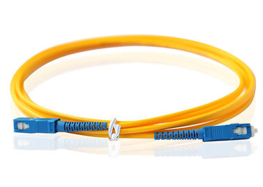 SC UPC Fiber Patch Cord , Fiber Jumper Cables SM 3.0mm PVC Jacket OEM