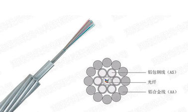 OPGW-aliminum alloy wire Central aluminum clading staineless steel optical unit