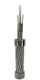 Straned OPGW Waterproof Fiber Optic Cable , Composite Overhead Ground Wire 205kN RTS