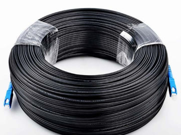 Fiber optic indoor cable Black Jacket  FTTH drop cable with G657A1 fiber for indoor