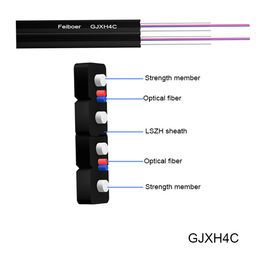 3.1*2.0mm FRP Strength Member FTTH Indoor LSZH Fiber Optic Cable