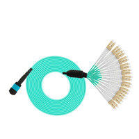 1 Piece MPO-LC 24 Core MPO OM3 Fiber Optic Patch Cord Cables 3M Multimode Connector