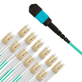 1 Piece MPO-LC 24 Core MPO OM3 Fiber Optic Patch Cord Cables 3M Multimode Connector