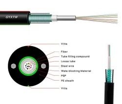 2-24 Core G652D GYXTW Un I- Tube Armoured Outdoor Fiber Optic Cable / Communication SM Optical Fiber