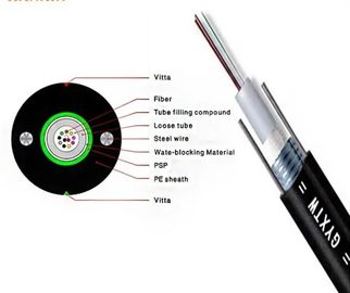 2-24 Core G652D GYXTW Un I- Tube Armoured Outdoor Fiber Optic Cable / Communication SM Optical Fiber