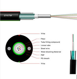 GYXTW Central Loose Tube Fiber Optic Cable High Strength Hydrolysis Resistant with PE outer sheath