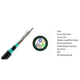 48 Cores Armored Fiber Optic Cable GYTS53 Direct Buried Stranded Loose Tube Armored Cable