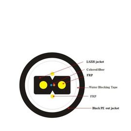 FTTH GJYXFH butterfly-shaped optical fiber cable Simplex Bow Type G657A1 Drop Wire Fiber Optic 2 Core