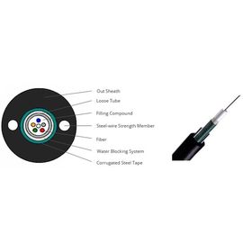 GYXTW 6 Core Single Mode Central Loose Tube Aerial and Duct Outdoor Rated Fiber Optic Cable
