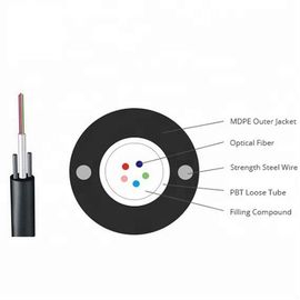 OEM GYXTY 12 Core Black PE Outer Central Loose Tube Outdoor  Aerial and Duct SM Fiber Optic Cable