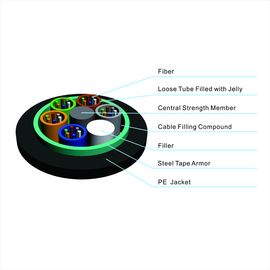 Loose Tube Stranded GYTS Outdoor Aerial  2-144 Core Armored Fiber Optic Cable Single Mode