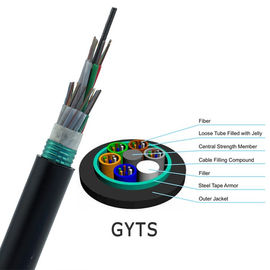 Loose Tube Stranded GYTS Outdoor Aerial and Duct 72 Core Single Mode Fiber Optic Wire Cable