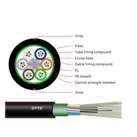 144 Core Loose Tube Stranded GYTS Outdoor Aerial and Duct SM Fiber Optic Cable
