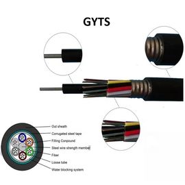 96 cores GYTS PE Jacket Stranded Outdoor Fiber Optic Cable  for Aerial and Duct