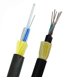 Black 96 Cores ADSS Breakout Fiber Optic Cable Double Outer Sheath For Power Telecommunication