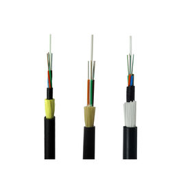 Black 96 Cores ADSS Breakout Fiber Optic Cable Double Outer Sheath For Power Telecommunication