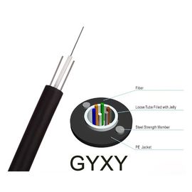 24 Core Outdoor G652D Single Mode With Two Steel Wire Strength Member Fiber Optic Cable GYXY