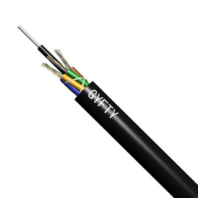 Black Aerial Single Mode GYFTY 6/12/24 Pair FRP Loose Tube Optical Fibre Cable