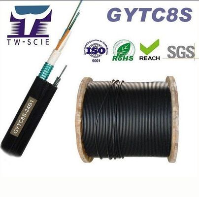 OEM 8 12 24 Core FIG8 Self Supporting Aerial Figure 8 Fiber Optic Cable(GYTC8S)