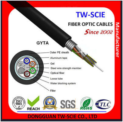 24 Core Single Mode And Multimode Armored Fiber Optic Cable For Duct And Outdoor Use