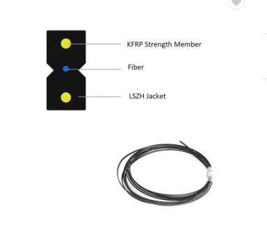 Indoor Fiber Optic Cable 1 core G657A1 Fiber FRP LSZH Sheath Drop Cable FTTH Drop Cable