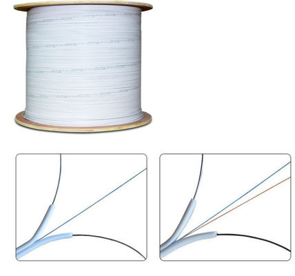 Single Mode Drop Wire Fiber Optic 2 Core Outdoor Self Supporting Easy To Install
