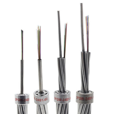 Stranded Stainless Steel Tube OPGW Fiber Optic Cable 82.0kN Max Working Stress for outdoor