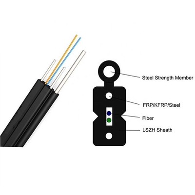 Self Supporting FTTH Drop Cable 1300 - 1324nm Zero Dispersion Wavelength GJYXCH/GJYXFCH